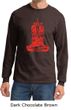Mens Yoga Shirt Red Tara Long Sleeve Tee T-Shirt