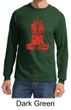 Mens Yoga Shirt Red Tara Long Sleeve Tee T-Shirt