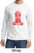 Mens Yoga Shirt Red Tara Long Sleeve Tee T-Shirt