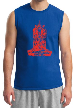 Mens Yoga Shirt Red Tara Muscle Tee T-Shirt