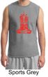 Mens Yoga Shirt Red Tara Muscle Tee T-Shirt