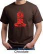 Mens Yoga Shirt Red Tara Organic Tee T-Shirt