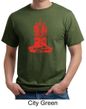 Mens Yoga Shirt Red Tara Organic Tee T-Shirt