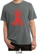 Mens Yoga Shirt Red Tara Pigment Dyed Tee T-Shirt
