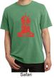 Mens Yoga Shirt Red Tara Pigment Dyed Tee T-Shirt