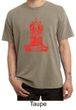 Mens Yoga Shirt Red Tara Pigment Dyed Tee T-Shirt