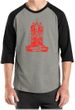 Mens Yoga Shirt Red Tara Raglan Tee T-Shirt