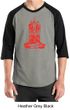 Mens Yoga Shirt Red Tara Raglan Tee T-Shirt