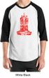 Mens Yoga Shirt Red Tara Raglan Tee T-Shirt