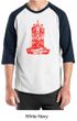 Mens Yoga Shirt Red Tara Raglan Tee T-Shirt