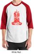 Mens Yoga Shirt Red Tara Raglan Tee T-Shirt