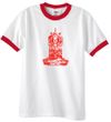Mens Yoga Shirt Red Tara Ringer Tee T-Shirt