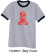 Mens Yoga Shirt Red Tara Ringer Tee T-Shirt
