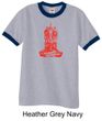 Mens Yoga Shirt Red Tara Ringer Tee T-Shirt