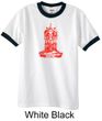Mens Yoga Shirt Red Tara Ringer Tee T-Shirt