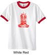 Mens Yoga Shirt Red Tara Ringer Tee T-Shirt