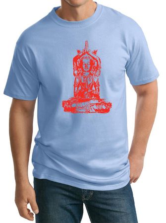 Mens Yoga Shirt Red Tara Tall Tee T-Shirt