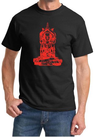 Mens Yoga Shirt Red Tara Tee T-Shirt