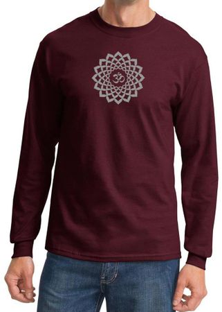 Mens Yoga Shirt Sahasrara Chakra Meditation Long Sleeve Shirt