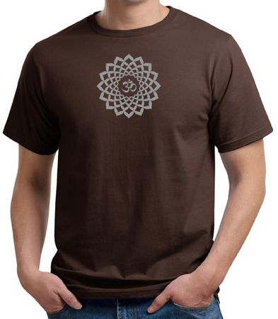 Mens Yoga Shirt Sahasrara Chakra Meditation Organic T-shirt