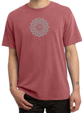 Mens Yoga Shirt Sahasrara Chakra Meditation Pigment Dyed T-shirt