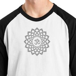 Mens Yoga Shirt Sahasrara Chakra Meditation Raglan Shirt