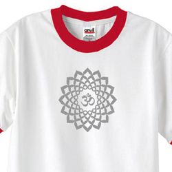 Mens Yoga Shirt Sahasrara Chakra Meditation Ringer Shirt