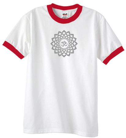 Mens Yoga Shirt Sahasrara Chakra Meditation Ringer Shirt