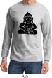 Mens Yoga Shirt Shadow Buddha Long Sleeve Tee T-Shirt