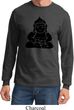 Mens Yoga Shirt Shadow Buddha Long Sleeve Tee T-Shirt
