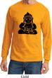 Mens Yoga Shirt Shadow Buddha Long Sleeve Tee T-Shirt