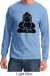 Mens Yoga Shirt Shadow Buddha Long Sleeve Tee T-Shirt