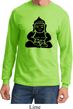 Mens Yoga Shirt Shadow Buddha Long Sleeve Tee T-Shirt