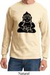Mens Yoga Shirt Shadow Buddha Long Sleeve Tee T-Shirt