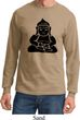 Mens Yoga Shirt Shadow Buddha Long Sleeve Tee T-Shirt