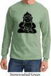 Mens Yoga Shirt Shadow Buddha Long Sleeve Tee T-Shirt