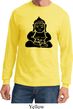 Mens Yoga Shirt Shadow Buddha Long Sleeve Tee T-Shirt