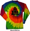 Mens Yoga Shirt Shadow Buddha Long Sleeve Tie Dye Tee T-shirt