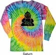 Mens Yoga Shirt Shadow Buddha Long Sleeve Tie Dye Tee T-shirt