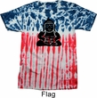 Mens Yoga Shirt Shadow Buddha Patriotic Tie Dye Tee T-shirt