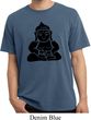 Mens Yoga Shirt Shadow Buddha Pigment Dyed Tee T-Shirt
