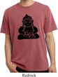 Mens Yoga Shirt Shadow Buddha Pigment Dyed Tee T-Shirt
