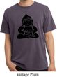 Mens Yoga Shirt Shadow Buddha Pigment Dyed Tee T-Shirt