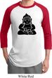 Mens Yoga Shirt Shadow Buddha Raglan Tee T-Shirt