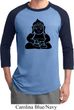 Mens Yoga Shirt Shadow Buddha Raglan Tee T-Shirt