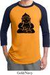 Mens Yoga Shirt Shadow Buddha Raglan Tee T-Shirt