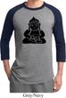 Mens Yoga Shirt Shadow Buddha Raglan Tee T-Shirt