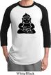 Mens Yoga Shirt Shadow Buddha Raglan Tee T-Shirt