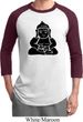Mens Yoga Shirt Shadow Buddha Raglan Tee T-Shirt
