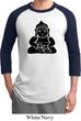 Mens Yoga Shirt Shadow Buddha Raglan Tee T-Shirt